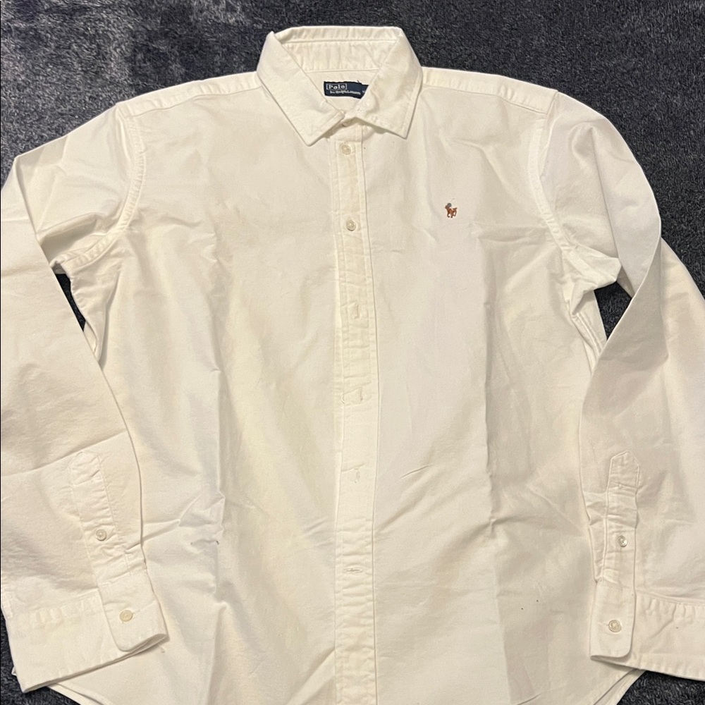 Polo by Ralph Lauren Men's Cream Button Down Shirt - Picture 3 of 5